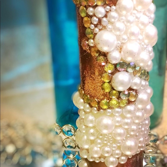 Custom Made Rhinestone Candle - Picture 4 of 5